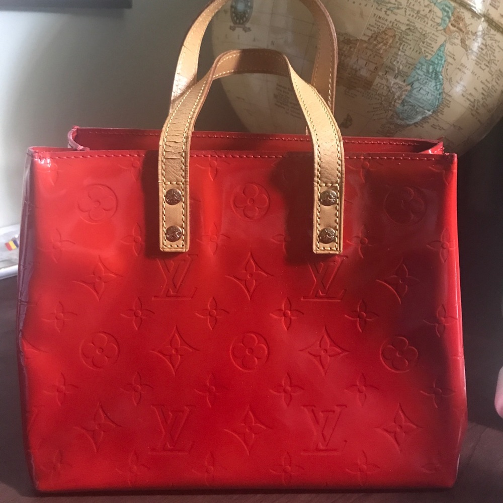 Authentic Louis Vuitton Red Reade mini Tote bag